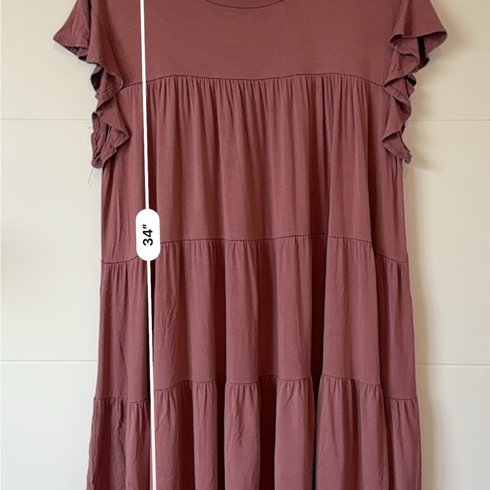 Alya Pink Tiered Ruffled Sundress